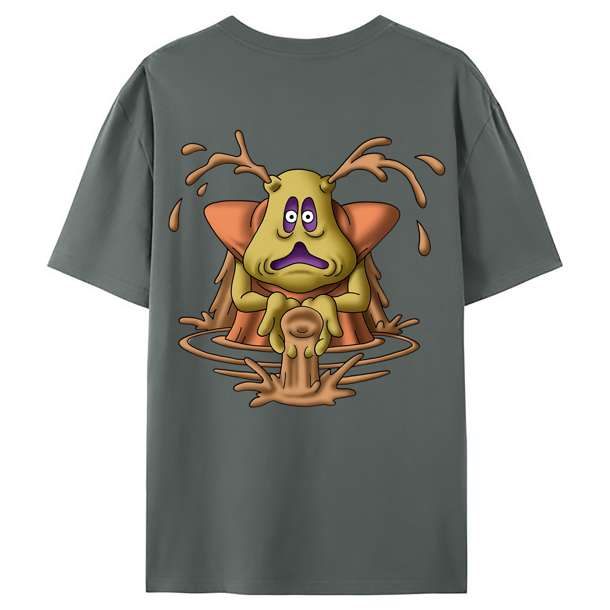 （画像用） ドラゴンクエスト Doragon Kuesuto Dragon Quest 綿100％ メンズ半袖Tシャツ（バックプリント） 通気性